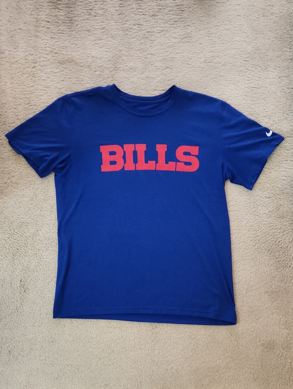 Men's Nike Dri-Fit NFL Buffalo Bills Blue Short Sleeve Shirt Size Large